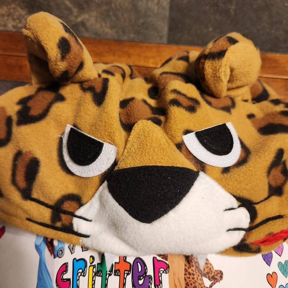 NWT Critter Costume Hooded One Piece Unisex Cheetah Oversize One Size Loungewear